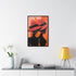 African American Artful Decor Gift. Gallery Canvas Wraps, Vertical Frame, Elegance in Silhouette,