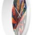 Vibrant Leaf Design Wall Clock, Housewarm Wallclock, Vibrant Leaf Design, clock gifted. Gift artful clock, gifte-for home decor.