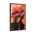 African American Artful Decor Gift. Gallery Canvas Wraps, Vertical Frame, Elegance in Silhouette,