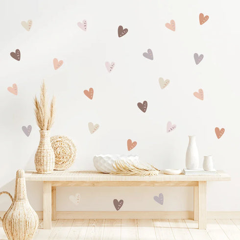 Boho Hearts Wall Stickers