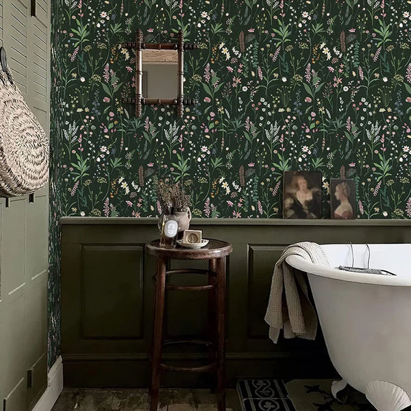 Vintage Floral Peel and Stick Wallpaper