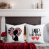 Polyester Square Pillow. Love in Silhouette: Valentine's Day Spun Polyester Pillow for Single Girls. Personal-gift-for bff. Singlenes.