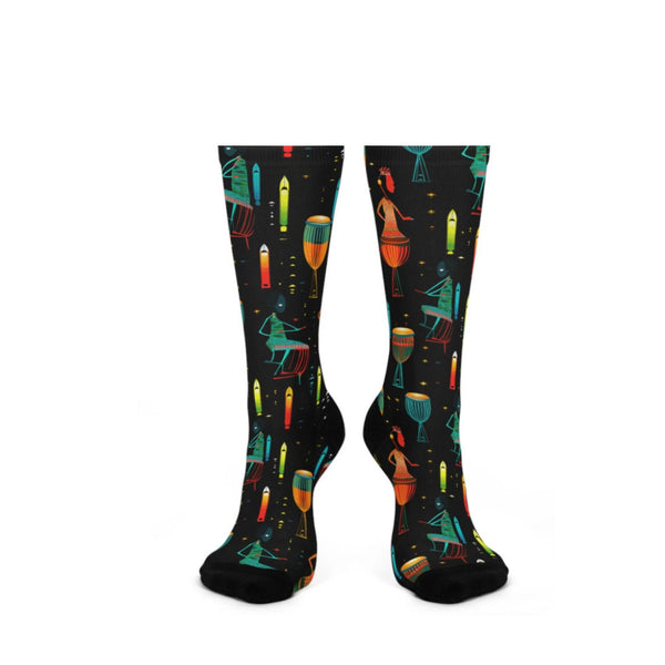Gift Crew Socks African Rhythm Beats Cushioned Crew Socks Vibrant Comfort Edition. Giftful socks for any ocassion