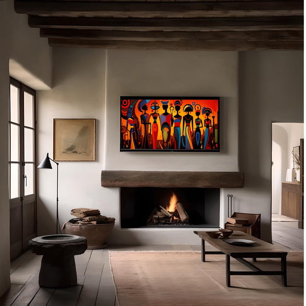 Harmony Hues: African-Inspired Gallery Canvas Wraps, Horizontal Frame. A Perfect Wall Art Gift